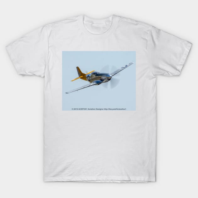 P-51D Mustang Head-On T-Shirt by acefox1